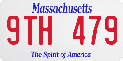 MA license plate 9TH479