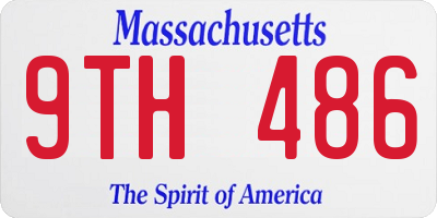 MA license plate 9TH486
