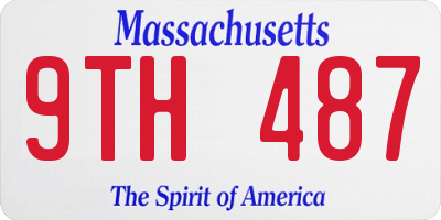 MA license plate 9TH487
