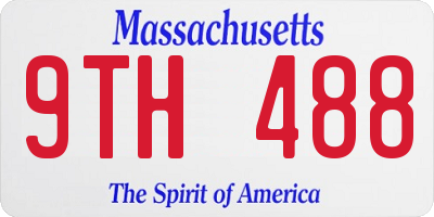 MA license plate 9TH488