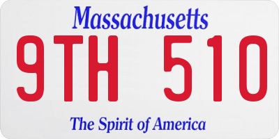 MA license plate 9TH510