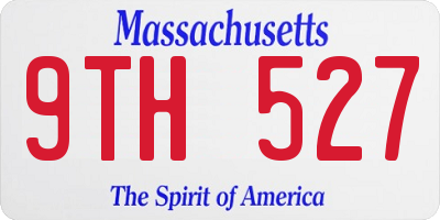 MA license plate 9TH527