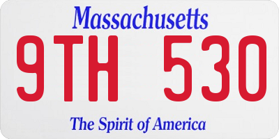 MA license plate 9TH530