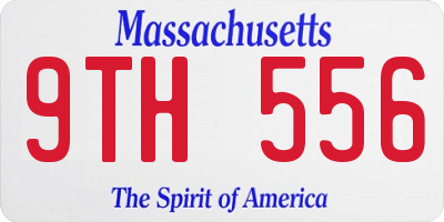 MA license plate 9TH556