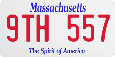 MA license plate 9TH557