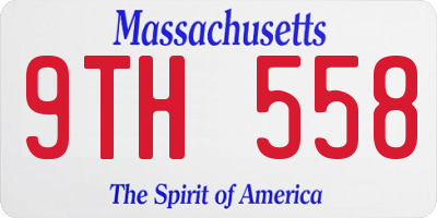 MA license plate 9TH558
