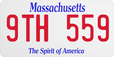 MA license plate 9TH559