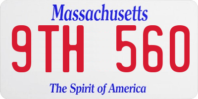 MA license plate 9TH560