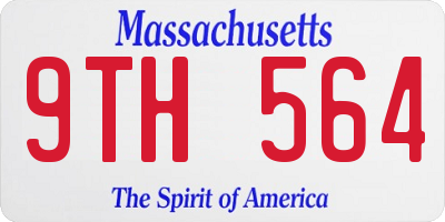 MA license plate 9TH564