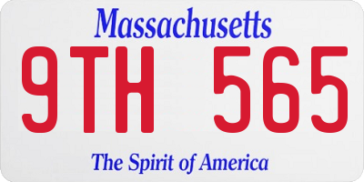 MA license plate 9TH565