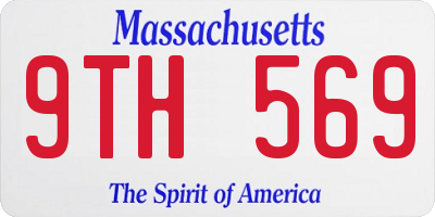 MA license plate 9TH569