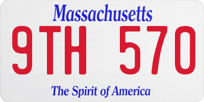 MA license plate 9TH570