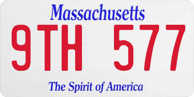MA license plate 9TH577