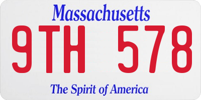 MA license plate 9TH578