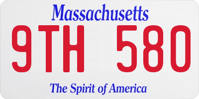 MA license plate 9TH580
