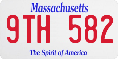 MA license plate 9TH582