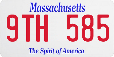 MA license plate 9TH585