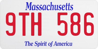 MA license plate 9TH586