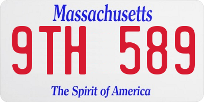MA license plate 9TH589