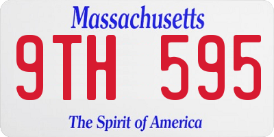 MA license plate 9TH595