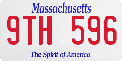 MA license plate 9TH596