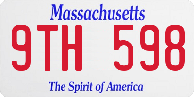MA license plate 9TH598