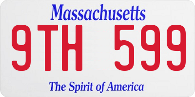 MA license plate 9TH599