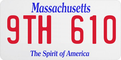 MA license plate 9TH610
