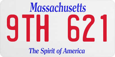 MA license plate 9TH621