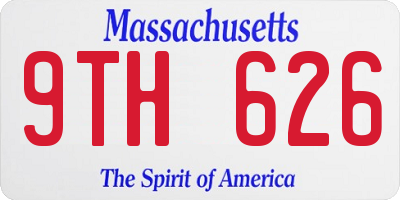 MA license plate 9TH626