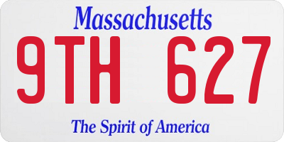 MA license plate 9TH627