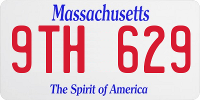 MA license plate 9TH629