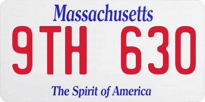 MA license plate 9TH630