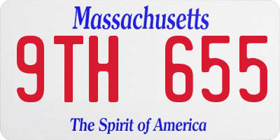 MA license plate 9TH655