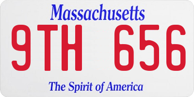 MA license plate 9TH656