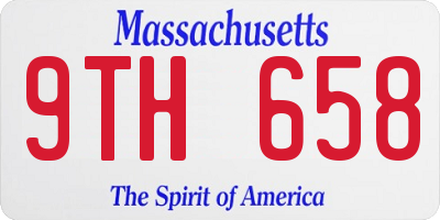 MA license plate 9TH658