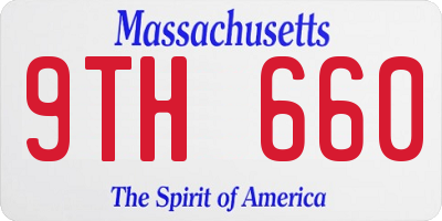 MA license plate 9TH660