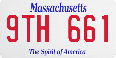 MA license plate 9TH661