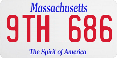 MA license plate 9TH686