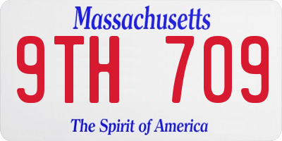 MA license plate 9TH709