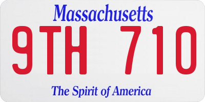 MA license plate 9TH710