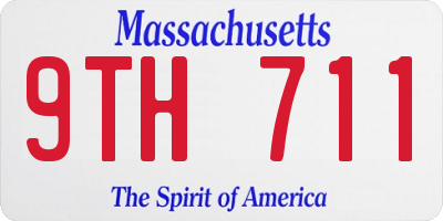 MA license plate 9TH711