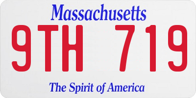 MA license plate 9TH719
