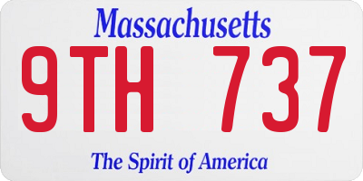 MA license plate 9TH737