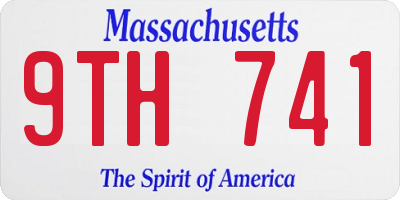 MA license plate 9TH741