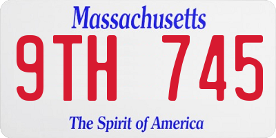 MA license plate 9TH745