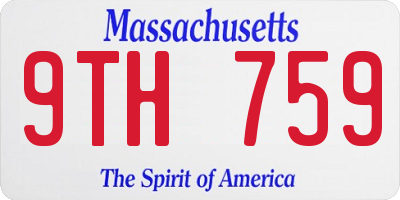 MA license plate 9TH759