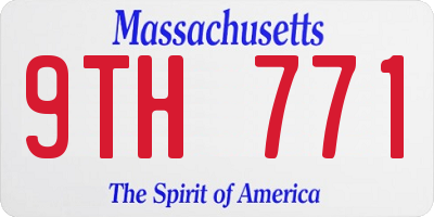 MA license plate 9TH771