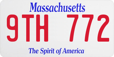 MA license plate 9TH772