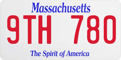 MA license plate 9TH780